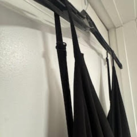 Kaileigh Rochelle Knit Jumpsuit, Wide leg, black jumpsuit, Large Petite, Black - Picture 2 of 5